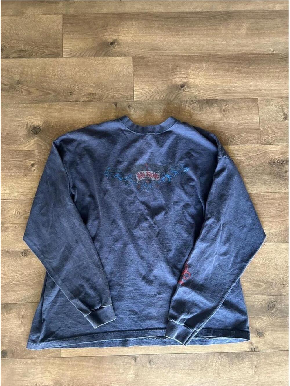 90s vintage no fear embroidered crewneck sweatshirt SIZE XL | single stitch